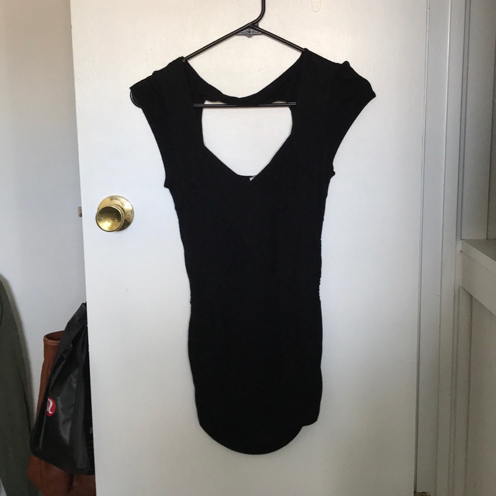 Black ruched blouse